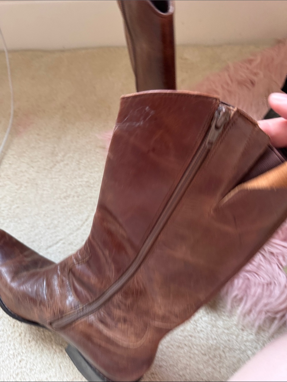 Vintage Classic Brown Leather Cowboy Boots - Picture 7 of 10